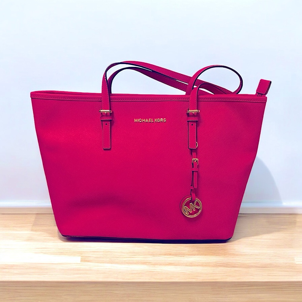 Michael Kors Hot Pink Saffiano Leather Tote